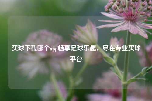 买球下载哪个app畅享足球乐趣，尽在专业买球平台