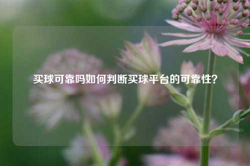 买球可靠吗如何判断买球平台的可靠性？