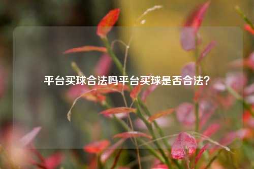 平台买球合法吗平台买球是否合法？