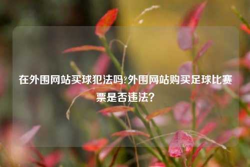 在外围网站买球犯法吗?外围网站购买足球比赛票是否违法？